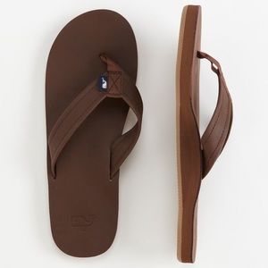 Leather Vineyard Vine Flip Flops